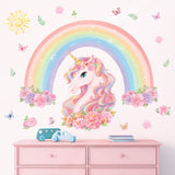 Large Rainbow and Unicorn Wall Stickers