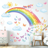 Rainbow And Unicorn Wall Stickers