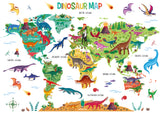 Dinosaur World Map Wall Stickers