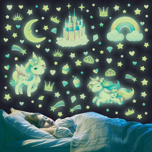 Glow in The Dark Unicorn Wall stickers