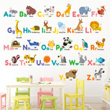 Colourful Animal Alphabet Wall Stickers