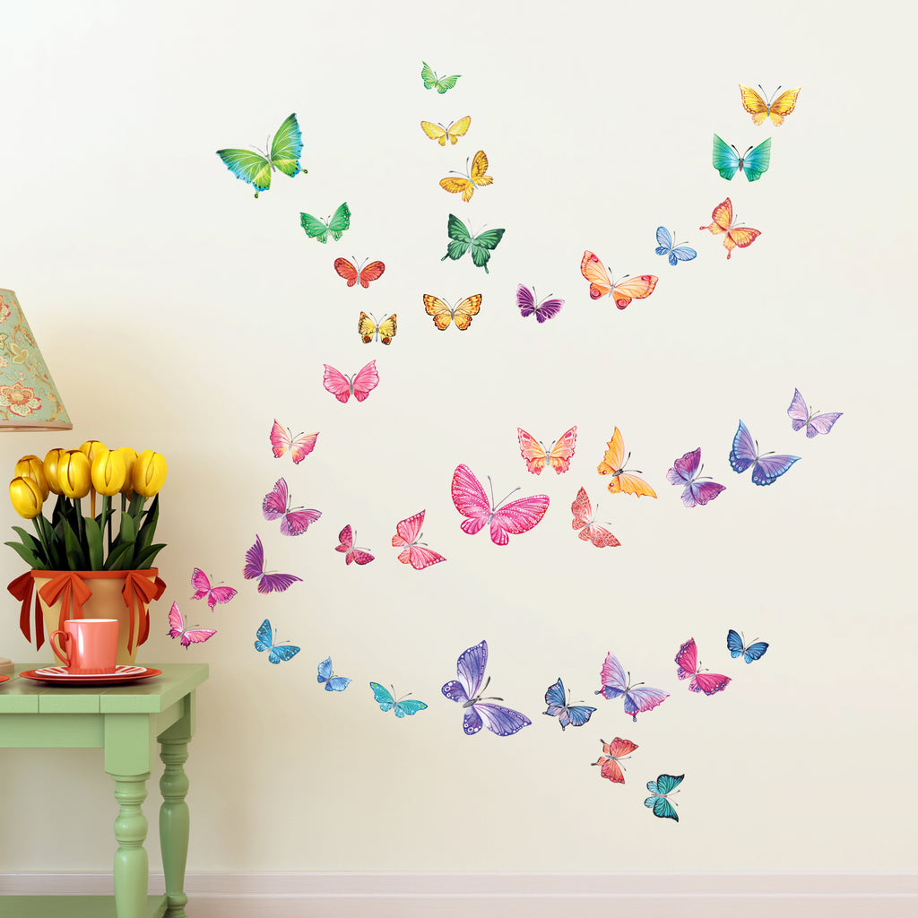 Watercolour Butterflies Wall Stickers