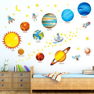 Planets in the Space Nursery Wall Stickers