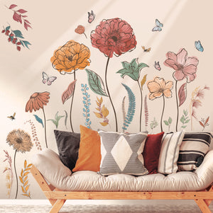 Boho flowers Wall Stickers