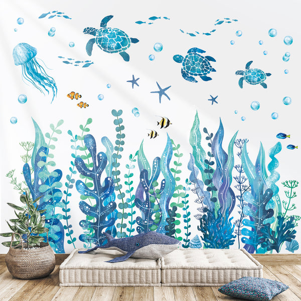 Kiwistar Fiore – Linee Adesivo in 6 Dimensioni – Wall Sticker Wall Sticker, 66_tuerkisblau, 60 x 32 cm