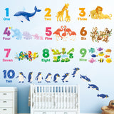 Numbers and Animals Wall Stickers