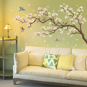 White Cherry Blossom Wall Stickers