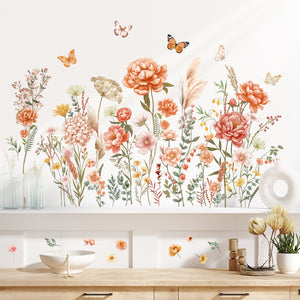 Boho Large Flowers Wall Stickers