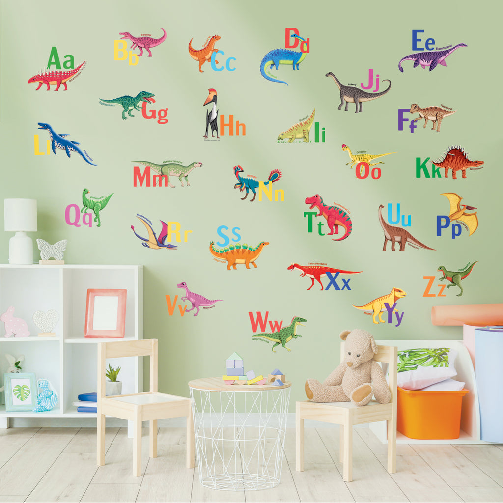 Dinosaur Alphabet Wall Stickers