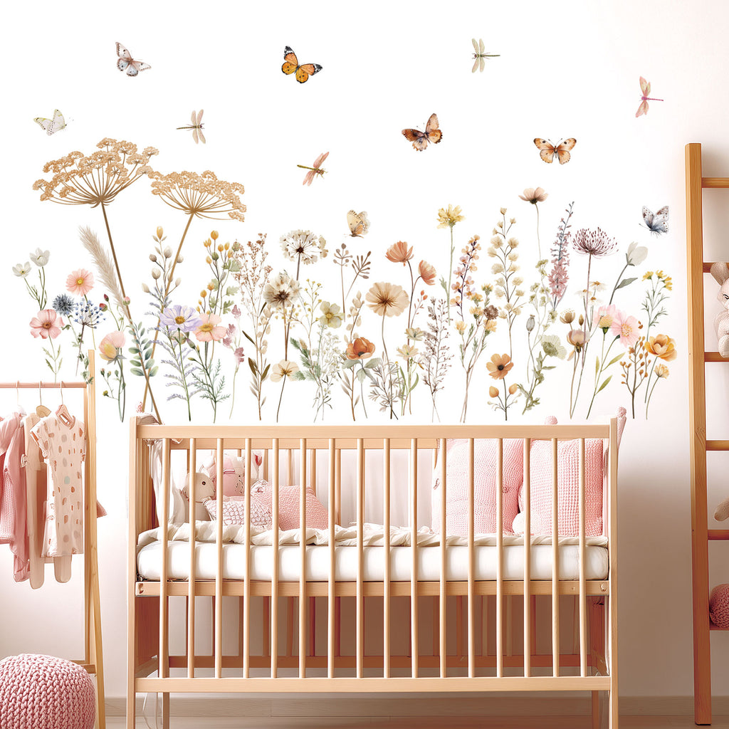 Boho Wild Flower Wall Stickers