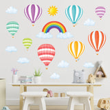 Rainbow and Hot Air Balloons Wall Stickers