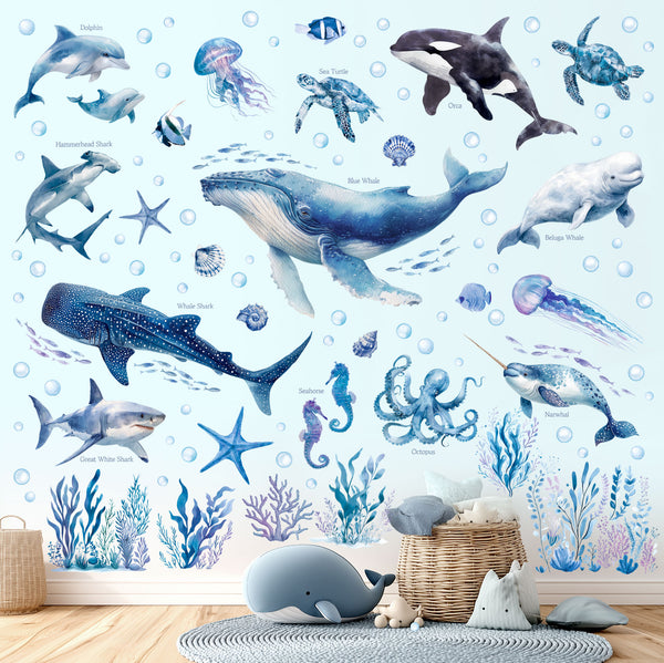 Ocean Animals Wall Stickers (SG2-2518) – DECOWALL
