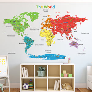 Landmark World Map Wall Stickers