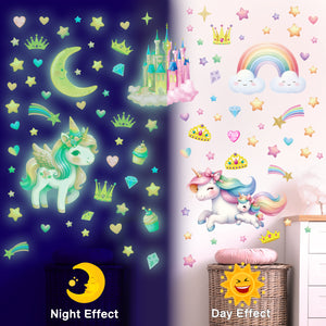 Glow in The Dark Unicorn Wall stickers