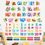 Alphabet Numbers Crayon Wall Stickers