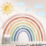 DECOWALL XLarge Watercolor Rainbows and Quotes Wall Stickers