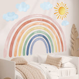 DECOWALL XLarge Watercolor Rainbows and Quotes Wall Stickers