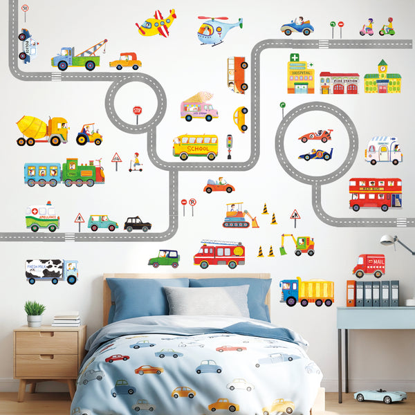 The Road and Transports Wall Stickers (SG3-1404P1405) – DECOWALL
