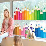 Coloured Pencil Crayons Window Clings Stickers