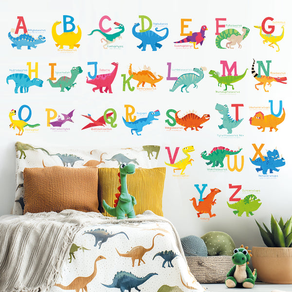 A-Z Dinosaur Alphabet Wall Stickers (DS6-8033) – DECOWALL