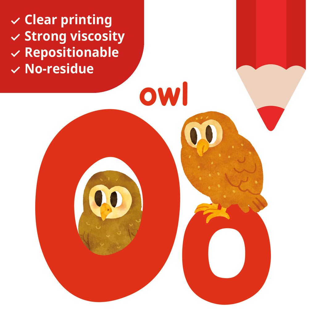 Alphabet, Numbers and Colouring Pencils Wall Stickers