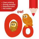 Alphabet, Numbers and Colouring Pencils Wall Stickers