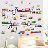 Vehicles and Roads Wall Stickers