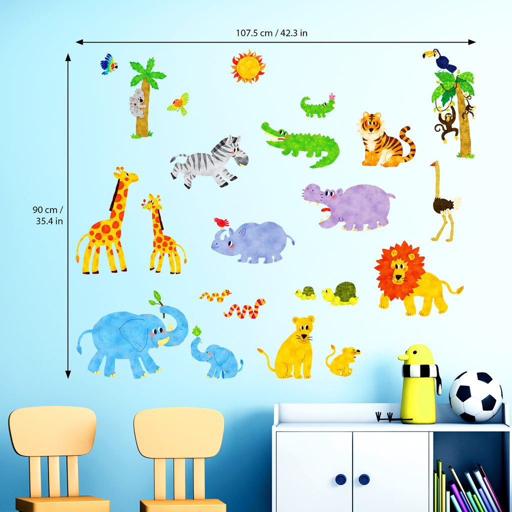 Jungle Animals Nursery Wall Stickers