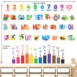 Alphabet, Numbers and Colouring Pencils Wall Stickers