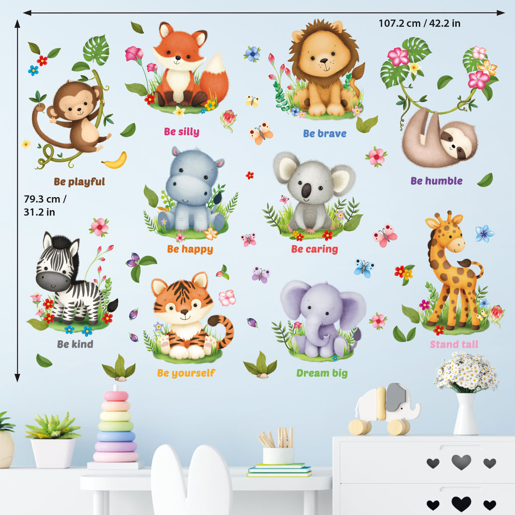 Baby Animals and Quote Wall Stickers