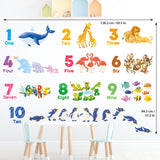 Numbers and Animals Wall Stickers