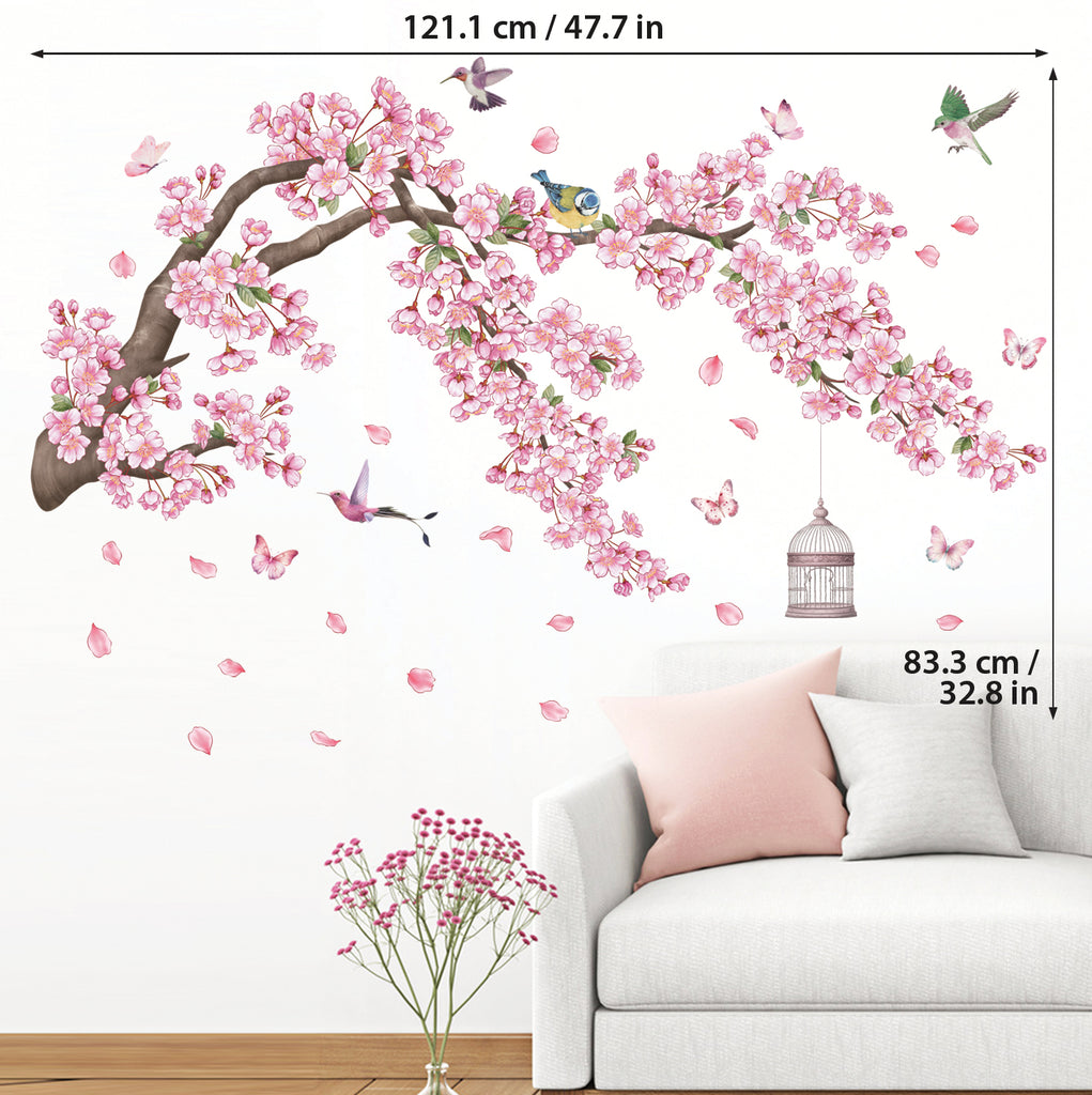 Flower tree and Cage Wall Stickers