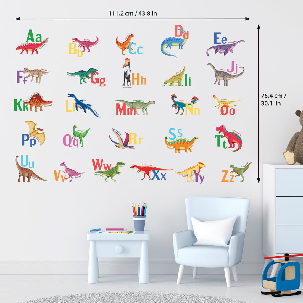 Dinosaur Alphabet Wall Stickers