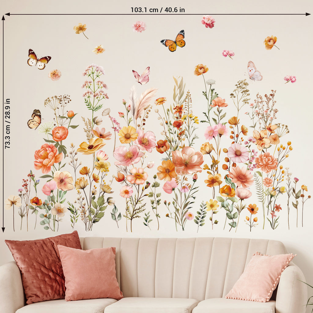 Boho Small Flowers Wall Stickers