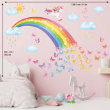 Rainbow And Unicorn Wall Stickers