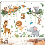 Jungle Animal Branch Wall Stickers