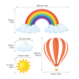 Rainbow and Hot Air Balloons Wall Stickers