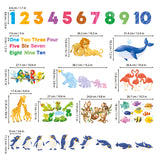 Numbers and Animals Wall Stickers