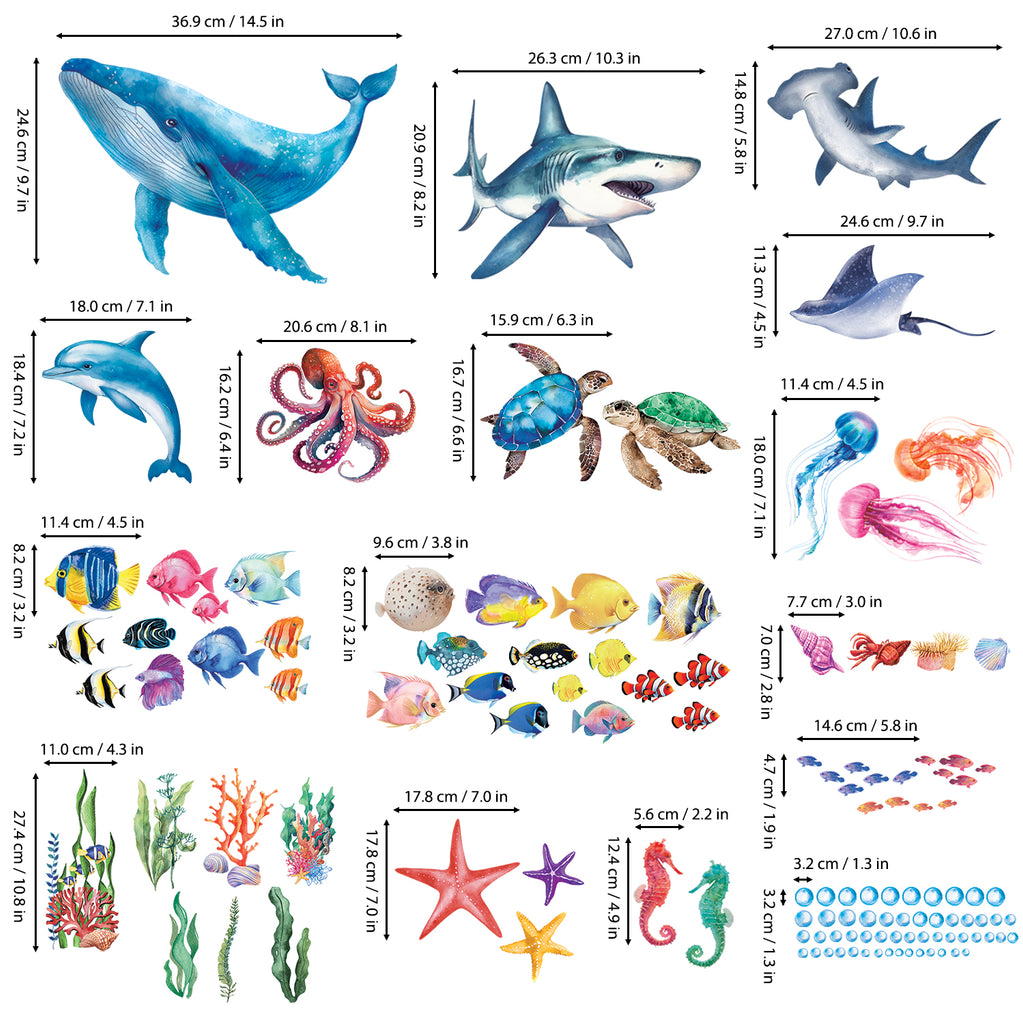 Sea Animals Wall Stickers