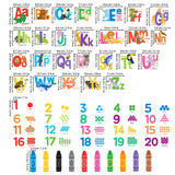 Alphabet Numbers Crayon Wall Stickers