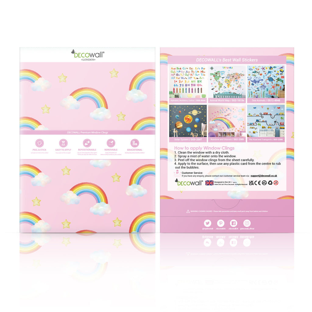 Coloured Pencil Crayons Window Clings Stickers