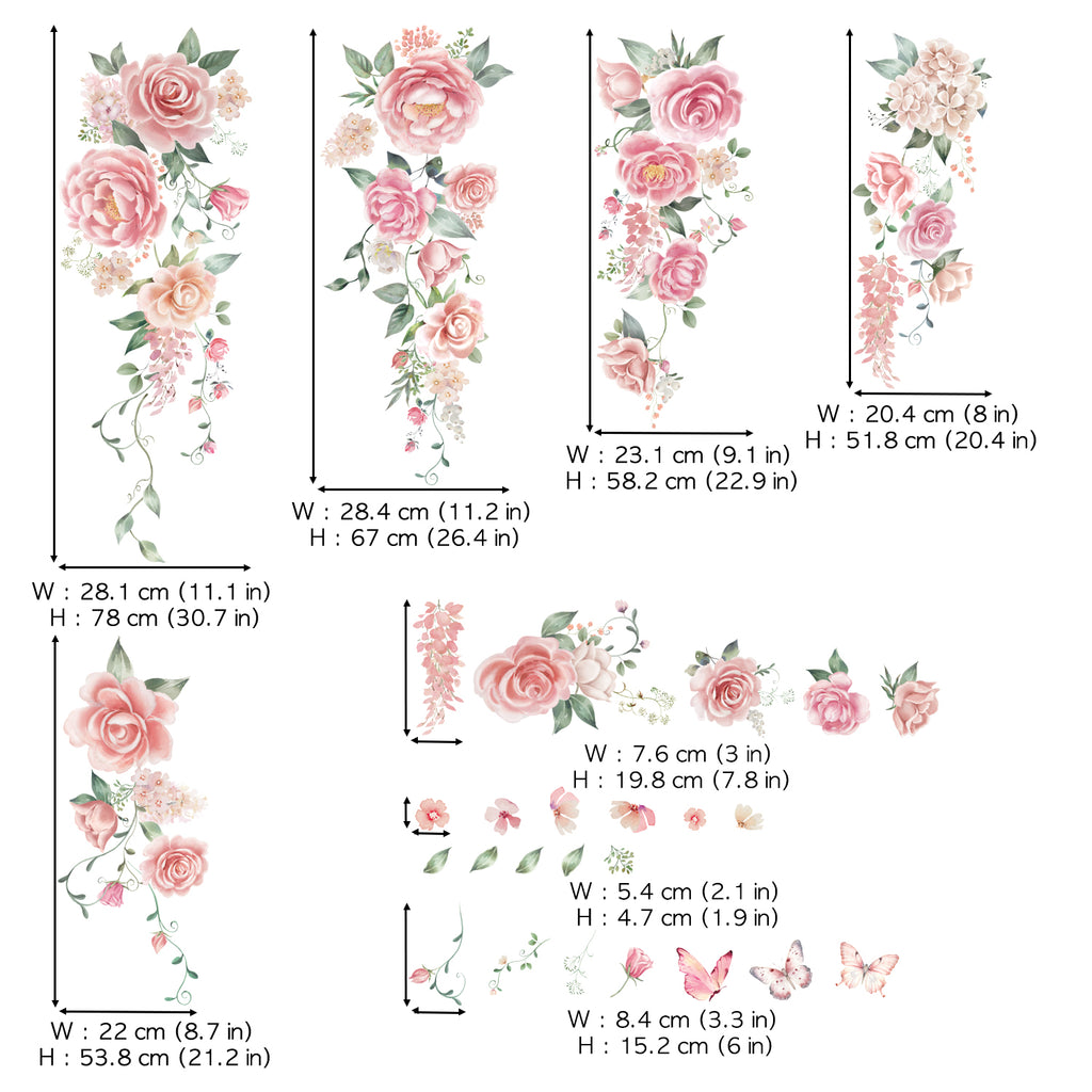 Rose vine Wall Stickers