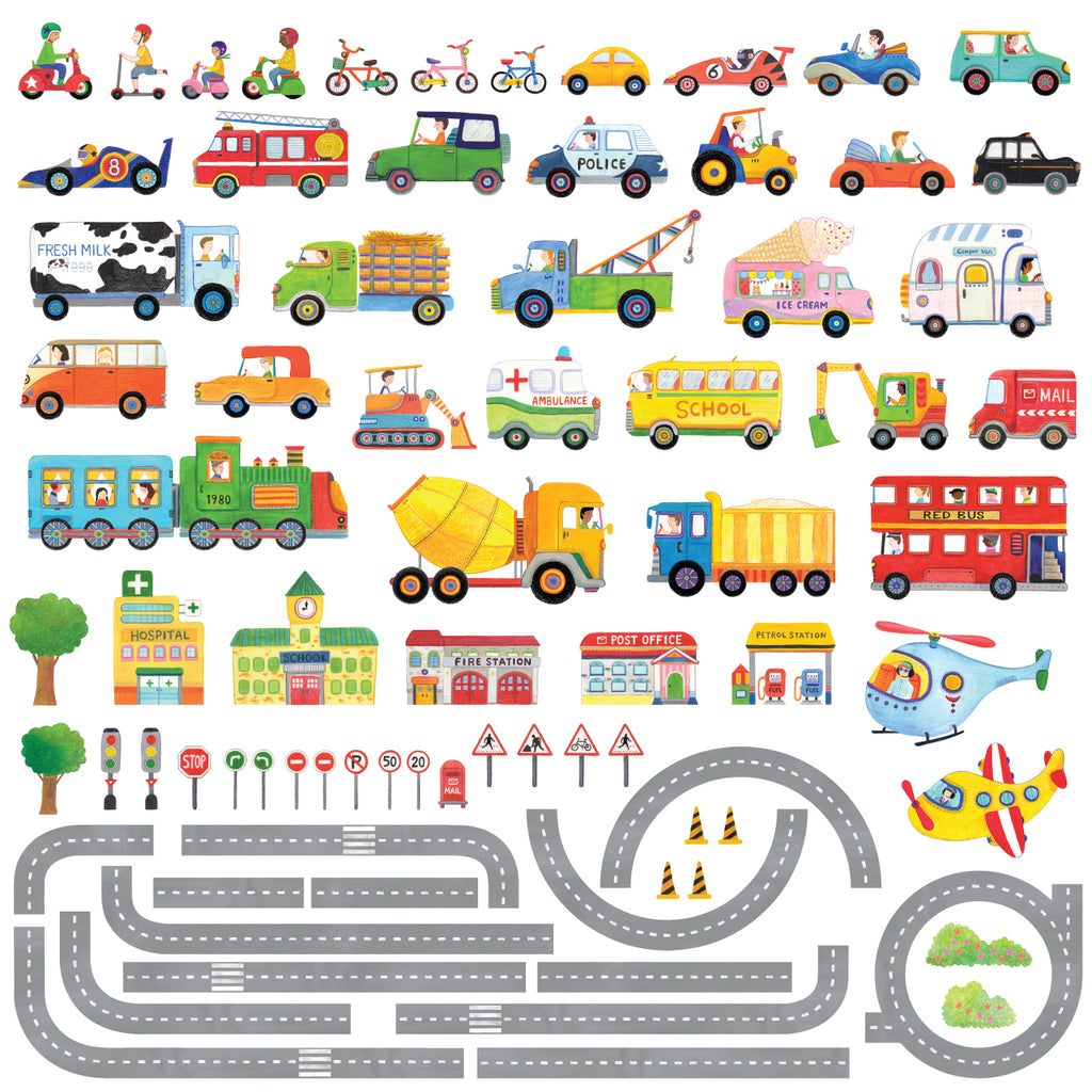 The Road and Transports Wall Stickers
