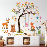 Tree and Animals Wall Stickers