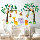Jungle Animals and Tree Wall Stickers