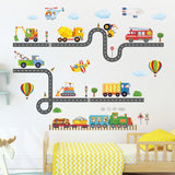 Construction Transportation on the Road Wall Stickers