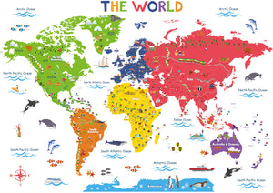 World Map Wall Stickers