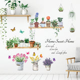 Flower Pots Wall Stickers