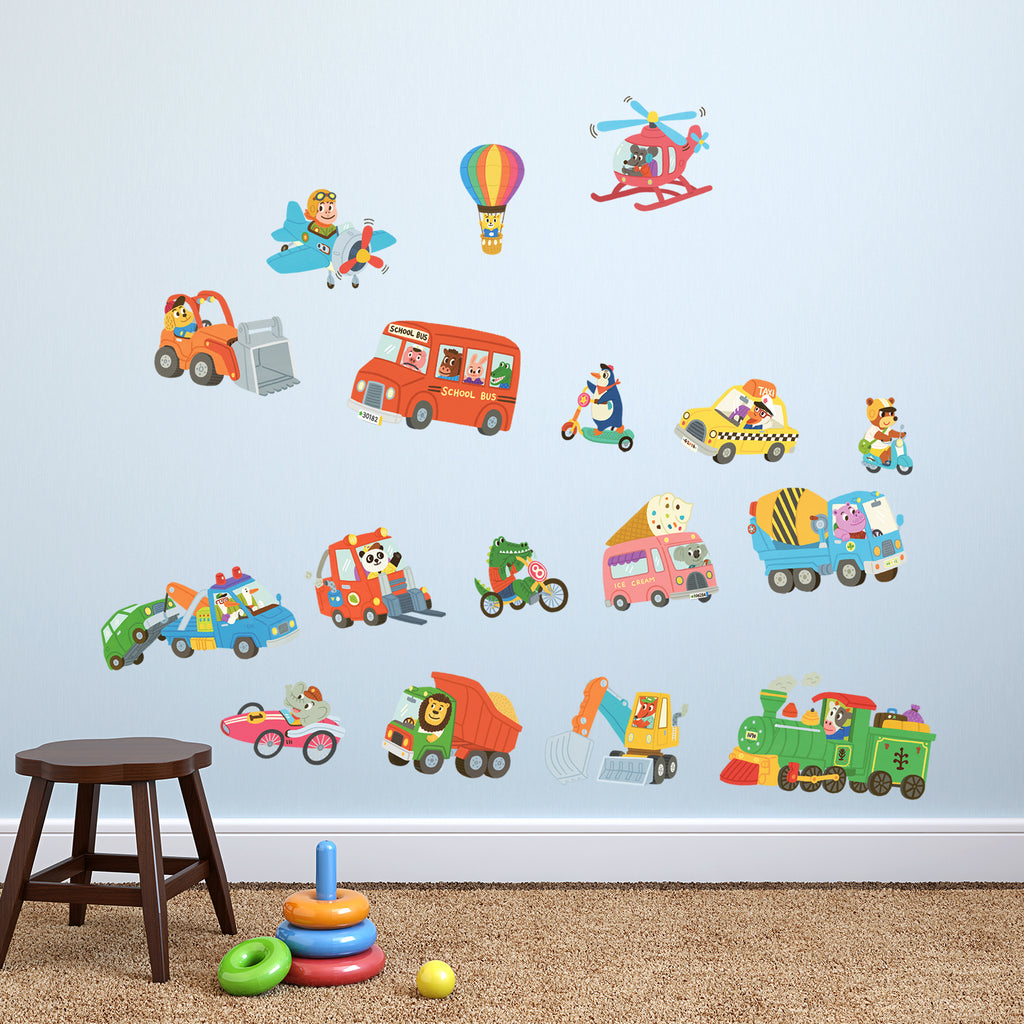 Animal Transports Wall Stickers