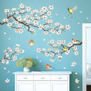 Cherry Blossom Branch (White ver.) Wall Stickers